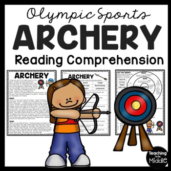 Preview of Archery Reading Comprehension Informational Worksheet Olympic Sports Olympics