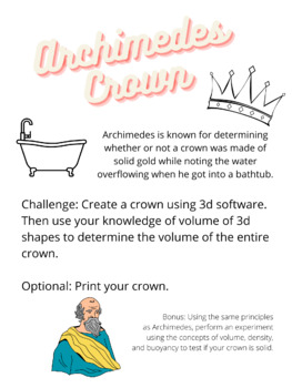 Preview of Archimedes Crown (Volume Project)