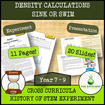 Preview of Archimedes' Eureka - History of STEM practicals - Density