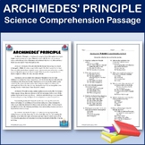 Archimedes' Principle - Science Comprehension Passage & Ac