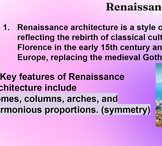 Architectural Elements of the Renaissance