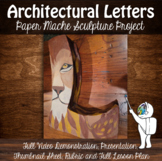 Architectural Letters, Paper Mache Sculpture- Middle/High 