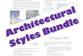 Preview of Architectural Styles Handouts Bundle