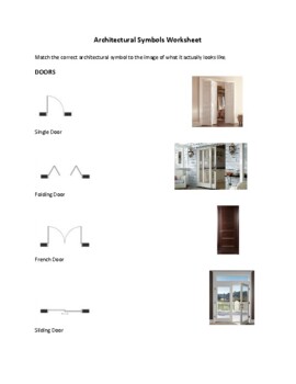 Preview of Architectural Symbols Worksheet
