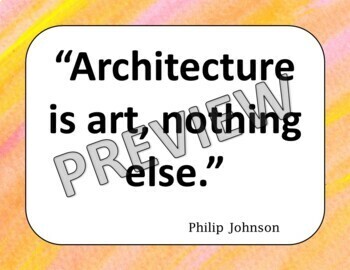 Architecture Quotes by Art Bliss | Teachers Pay Teachers