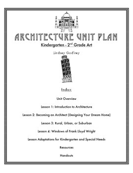 Preview of Architecture Unit Plan for Elementary Art