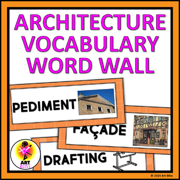 Preview of Architecture Vocabulary Word Wall, STEM, STEAM