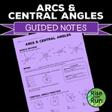 Arcs and Central Angles Interactive Notes, Free