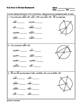 Arcs In Circles Lesson By Mrs E Teaches Math Teachers Pay Teachers