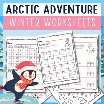 Preview of Arctic Adventure Math: First Grade Winter Worksheets