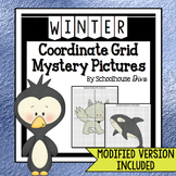 Winter Coordinate Graphing Mystery Pictures (5th - 9th)