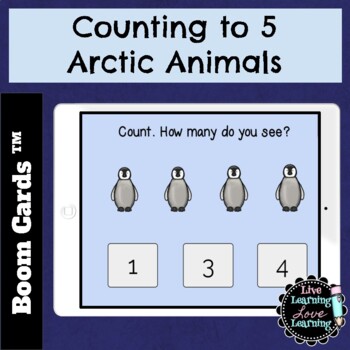 Preview of Arctic Animal Counting (1-5) | Boom Cards