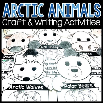 Preview of Arctic Animal Craft & Writing, Arctic Animals Research Project - Bulletin Board