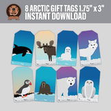 Diy Printable Arctic Animals Gift Tags - To/From Christmas