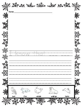 Preview of Arctic Animal Informational Writing