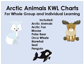 Preview of Arctic Animal KWL Charts