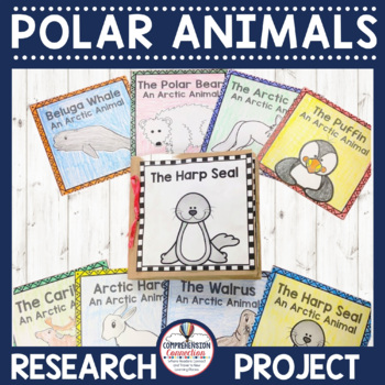 Preview of Polar Animals Project, Polar Animals Paper Bag Books for Research