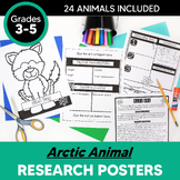 Arctic Animal Research Report Posters - 24 Animals Include