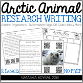Arctic Animal Research Writing (Graphic Organizers, QR Cod