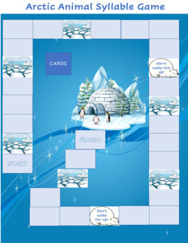 Arctic Animal Syllable Board Game: Closed, Open, and V-E - SOR Aligned