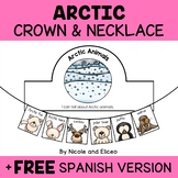Arctic Animal Activity Crown and Necklace Crafts + FREE Spanish