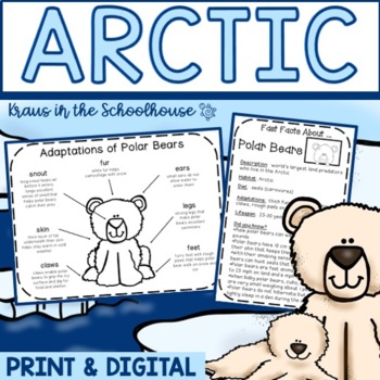 Preview of Arctic Animals  | Arctic Habitat | Easel Activity Distance Learning