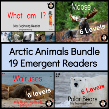 Preview of Arctic Animals Bundle Guided Levels A-F with Digraphs, Blends and Long Vowels
