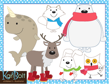 Preview of Arctic Animals Clip Art