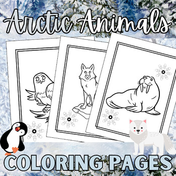 Arctic Animals Coloring Pages by The bright teachers corner | TPT