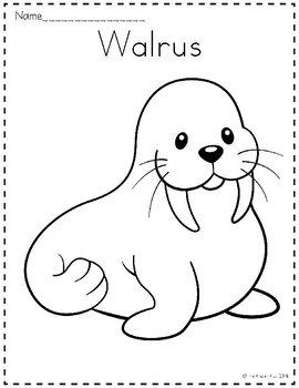 Download Arctic Animals Coloring Pages by The Kinder Kids | TpT