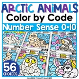Arctic Animals Coloring Pages Math Color by Number Worksheets
