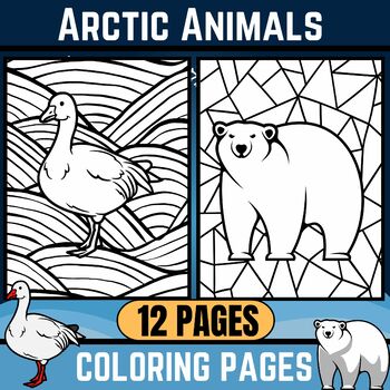 Arctic Animals Coloring Pages - Mindfulness Polar Animals Coloring Sheets