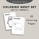 Arctic Animals Coloring Sheets