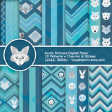 Arctic Animals Digital Paper - 10 Wild Arctic Animal Patterns