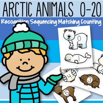 Preview of Arctic Animals Counting 0-20 for Recognition Matching Sequencing Centers Games