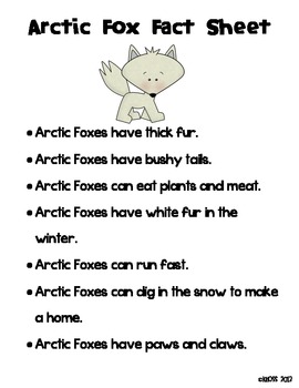 Arctic Animals Fact Sheet and Activities by Creative Classroom Lessons