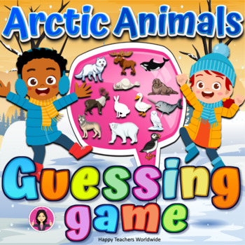 Preview of Arctic Animals Guessing game and Fun facts Winter Powerpoint game