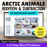 Arctic Animals Math Addition Subtraction | 1 and 2 Step Pr