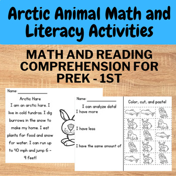 Preview of Arctic Animals Math and Literacy Activities - Arctic Animals for Preschool - 1st