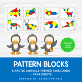 Arctic Animals Pattern Blocks Task Cards and Data Sheets