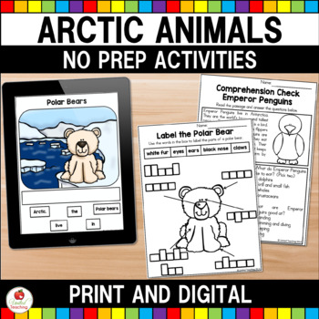 Arctic Animals No-Prep Weekly Packs – Prek to 4th Grade