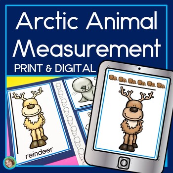 Preview of Arctic Animals Polar Animals Non Standard Measurement 1st Grade Math Bundle