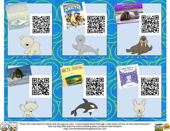 Preview of Arctic Animals! QR Code Read Alouds {FREE}