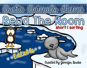 Preview of Arctic Animals Read the Room **EDITABLE**