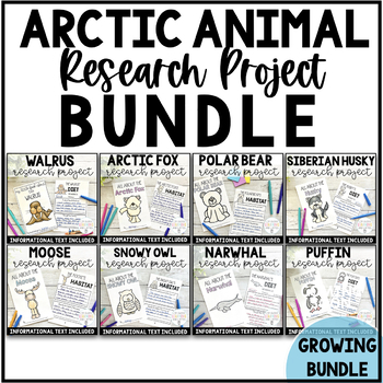 Preview of Arctic Animals Research Book | Arctic Animals Research Unit