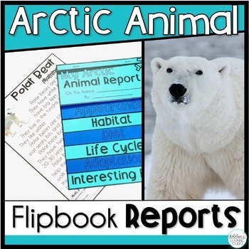 Preview of Arctic Animals Research Project - Winter Reading Comprehension Activity Habitat