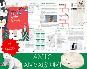 Preview of Arctic Animals Unit: Christmas Unit, Winter, Homeschool Curriculum