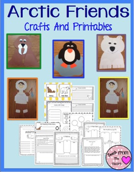 Preview of Arctic Animals and Inuit Kids Craftivity (Walrus, Penguin, Polar Bear)