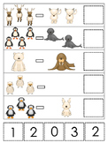Arctic Animals themed Math Subtraction preschool learning 