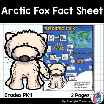 Arctic Fox Fact Sheet for Early Readers by Starlight Treasures | TpT